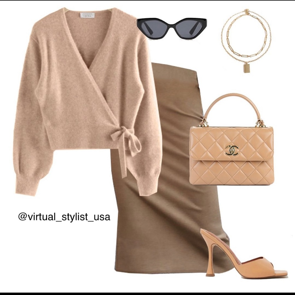 Cashmere sweater, chanel bag